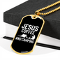 Camper Necklace Coffee And Camping Necklace Stainless Steel or 18k Gold Dog Tag 24" Chain-Express Your Love Gifts