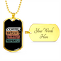 Camper Necklace Coffee Beach Repeat Necklace Stainless Steel or 18k Gold Dog Tag 24" Chain-Express Your Love Gifts