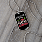 Camper Necklace Coffee Camping White Necklace Stainless Steel or 18k Gold Dog Tag 24" Chain-Express Your Love Gifts