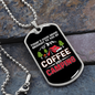 Camper Necklace Coffee Camping White Necklace Stainless Steel or 18k Gold Dog Tag 24" Chain-Express Your Love Gifts