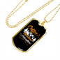 Camper Necklace Coffee Mountain Adventures White Necklace Stainless Steel or 18k Gold Dog Tag 24" Chain-Express Your Love Gifts