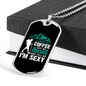 Camper Necklace Coffee Take Me Necklace Stainless Steel or 18k Gold Dog Tag 24" Chain-Express Your Love Gifts