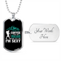 Camper Necklace Coffee Take Me Necklace Stainless Steel or 18k Gold Dog Tag 24" Chain-Express Your Love Gifts