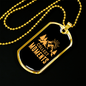 Camper Necklace Collect Moments Hiking Necklace Stainless Steel or 18k Gold Dog Tag 24" Chain-Express Your Love Gifts