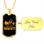 Camper Necklace Collect Moments Hiking Necklace Stainless Steel or 18k Gold Dog Tag 24" Chain-Express Your Love Gifts