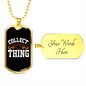 Camper Necklace Collect Moments Necklace Stainless Steel or 18k Gold Dog Tag 24" Chain-Express Your Love Gifts
