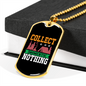Camper Necklace Collect Moments Nothing Necklace Stainless Steel or 18k Gold Dog Tag 24" Chain-Express Your Love Gifts