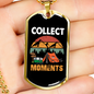 Camper Necklace Collect Moments White Necklace Stainless Steel or 18k Gold Dog Tag 24" Chain-Express Your Love Gifts