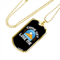 Camper Necklace Come Get Lose Me Necklace Stainless Steel or 18k Gold Dog Tag 24" Chain-Express Your Love Gifts