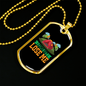 Camper Necklace Come Get Lose Me Red Tent Necklace Stainless Steel or 18k Gold Dog Tag 24" Chain-Express Your Love Gifts