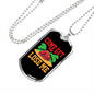 Camper Necklace Come Get Lose Me Red Yellow Necklace Stainless Steel or 18k Gold Dog Tag 24" Chain-Express Your Love Gifts