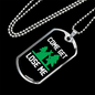 Camper Necklace Come Get Lose Me White Green Necklace Stainless Steel or 18k Gold Dog Tag 24" Chain-Express Your Love Gifts