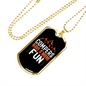 Camper Necklace Compers Have S'more Fun Necklace Stainless Steel or 18k Gold Dog Tag 24" Chain-Express Your Love Gifts