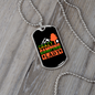 Camper Necklace Crazy Camping Lady Necklace Stainless Steel or 18k Gold Dog Tag 24" Chain-Express Your Love Gifts