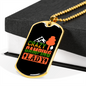 Camper Necklace Crazy Camping Lady Necklace Stainless Steel or 18k Gold Dog Tag 24" Chain-Express Your Love Gifts