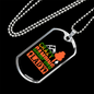 Camper Necklace Crazy Camping Lady Necklace Stainless Steel or 18k Gold Dog Tag 24" Chain-Express Your Love Gifts