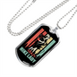 Camper Necklace Crazy Hike Lady Necklace Stainless Steel or 18k Gold Dog Tag 24" Chain-Express Your Love Gifts