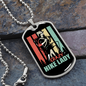Camper Necklace Crazy Hike Lady Necklace Stainless Steel or 18k Gold Dog Tag 24" Chain-Express Your Love Gifts