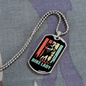 Camper Necklace Crazy Hike Lady Necklace Stainless Steel or 18k Gold Dog Tag 24" Chain-Express Your Love Gifts