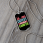Camper Necklace Cutest Little Camper Blue Green Necklace Stainless Steel or 18k Gold Dog Tag 24" Chain-Express Your Love Gifts
