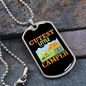 Camper Necklace Cutest Little Camper Yellow Necklace Stainless Steel or 18k Gold Dog Tag 24" Chain-Express Your Love Gifts