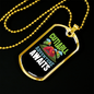 Camper Necklace Cutiabll Adventure Awaits Red Tent Necklace Stainless Steel or 18k Gold Dog Tag 24" Chain-Express Your Love Gifts