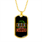 Camper Necklace Cuttest Little Camper Orange Necklace Stainless Steel or 18k Gold Dog Tag 24" Chain-Express Your Love Gifts