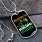 Camper Necklace Daddy's Camping Buddy Necklace Stainless Steel or 18k Gold Dog Tag 24" Chain-Express Your Love Gifts