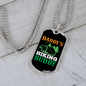 Camper Necklace Daddy's Camping Buddy Necklace Stainless Steel or 18k Gold Dog Tag 24" Chain-Express Your Love Gifts