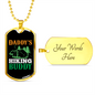 Camper Necklace Daddy's Camping Buddy Necklace Stainless Steel or 18k Gold Dog Tag 24" Chain-Express Your Love Gifts