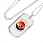Camper Necklace Daddy's Hiking Buddy Necklace Stainless Steel or 18k Gold Dog Tag 24" Chain-Express Your Love Gifts