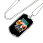 Camper Necklace Daddy's Hiking Buddy Necklace Stainless Steel or 18k Gold Dog Tag 24" Chain-Express Your Love Gifts