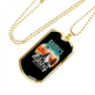 Camper Necklace Daddy's Hiking Buddy Necklace Stainless Steel or 18k Gold Dog Tag 24" Chain-Express Your Love Gifts