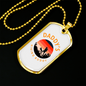 Camper Necklace Daddy's Hiking Buddy Necklace Stainless Steel or 18k Gold Dog Tag 24" Chain-Express Your Love Gifts
