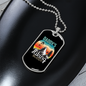 Camper Necklace Daddy's Hiking Buddy Necklace Stainless Steel or 18k Gold Dog Tag 24" Chain-Express Your Love Gifts