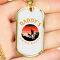 Camper Necklace Daddy's Hiking Buddy Necklace Stainless Steel or 18k Gold Dog Tag 24" Chain-Express Your Love Gifts