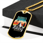 Camper Necklace Daddy's Hiking Buddy Necklace Stainless Steel or 18k Gold Dog Tag 24" Chain-Express Your Love Gifts
