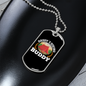 Camper Necklace Daddy's Hiking Buddy Red Tent Necklace Stainless Steel or 18k Gold Dog Tag 24" Chain-Express Your Love Gifts
