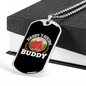 Camper Necklace Daddy's Hiking Buddy Red Tent Necklace Stainless Steel or 18k Gold Dog Tag 24" Chain-Express Your Love Gifts