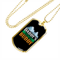 Camper Necklace Daddy's Hiking Buddy White Mountain Necklace Stainless Steel or 18k Gold Dog Tag 24" Chain-Express Your Love Gifts