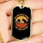 Camper Necklace Dark Desert Highway Necklace Stainless Steel or 18k Gold Dog Tag 24" Chain-Express Your Love Gifts