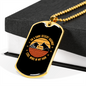 Camper Necklace Dark Desert Highway Necklace Stainless Steel or 18k Gold Dog Tag 24" Chain-Express Your Love Gifts