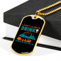Camper Necklace Don't Drink Camping Necklace Stainless Steel or 18k Gold Dog Tag 24" Chain-Express Your Love Gifts