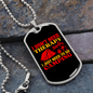 Camper Necklace Don't Need Theraphy Red Necklace Stainless Steel or 18k Gold Dog Tag 24" Chain-Express Your Love Gifts