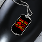 Camper Necklace Don't Need Theraphy Red Necklace Stainless Steel or 18k Gold Dog Tag 24" Chain-Express Your Love Gifts