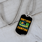 Camper Necklace Don't Need Therapy I Just Necklace Stainless Steel or 18k Gold Dog Tag 24" Chain-Express Your Love Gifts