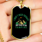 Camper Necklace Don't Need Therapy Necklace Stainless Steel or 18k Gold Dog Tag 24" Chain-Express Your Love Gifts