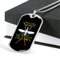 Camper Necklace Donating Blood Necklace Stainless Steel or 18k Gold Dog Tag 24" Chain-Express Your Love Gifts