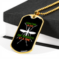 Camper Necklace Donating Blood Necklace Stainless Steel or 18k Gold Dog Tag 24" Chain-Express Your Love Gifts