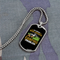 Camper Necklace Drinker Camping Problem Necklace Stainless Steel or 18k Gold Dog Tag 24" Chain-Express Your Love Gifts